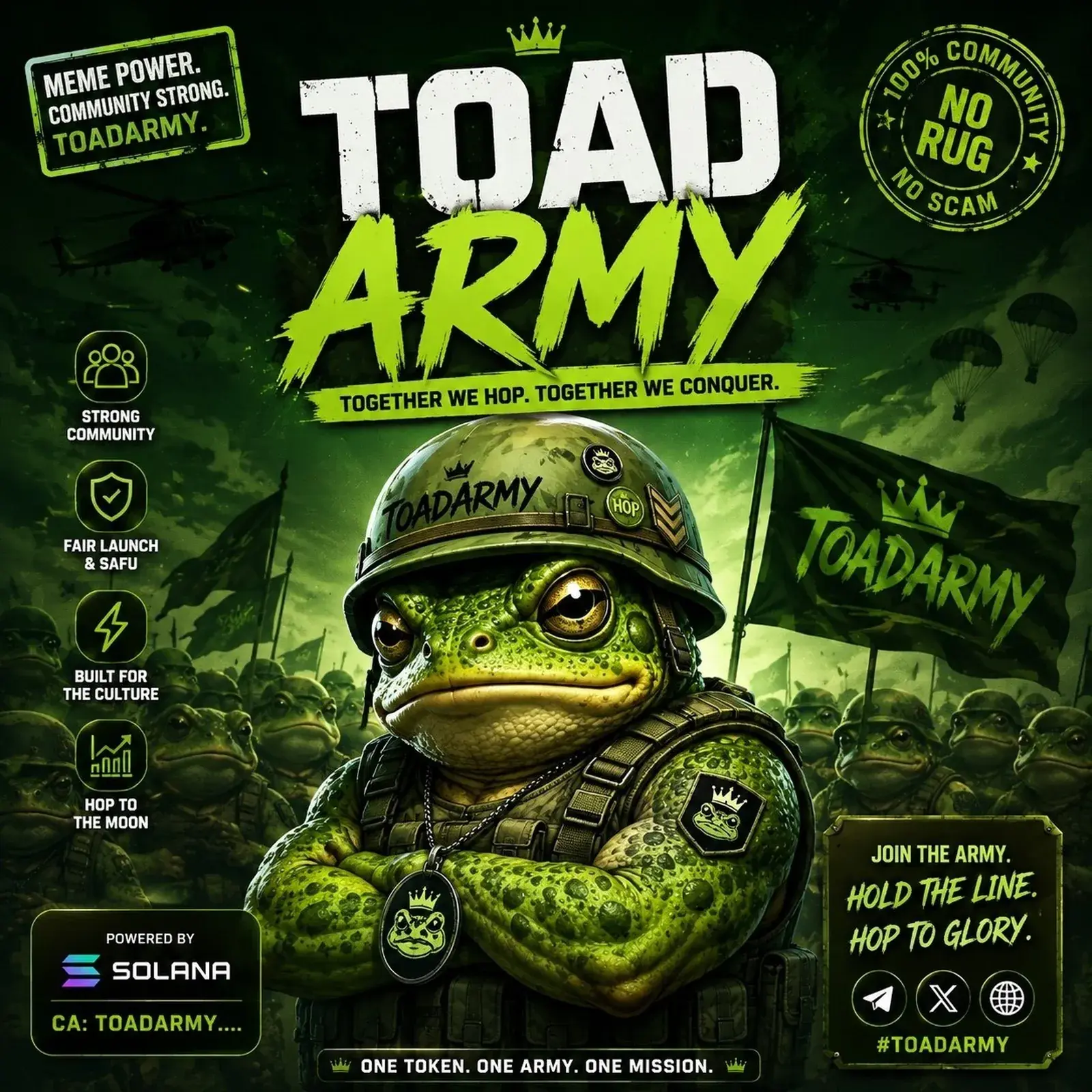 A hidden army of toad soldiers gathers in a dark, misty swamp