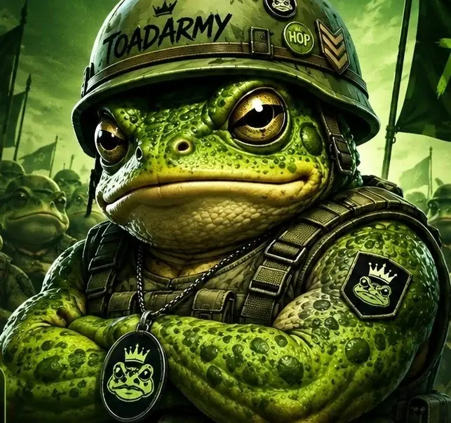 A ToadArmy soldier standing at attention